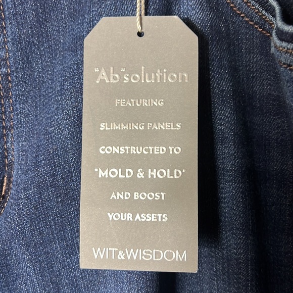 Wit & Wisdom High Rise Skinny Distressed Raw Hem Denim Jean - Picture 9 of 15